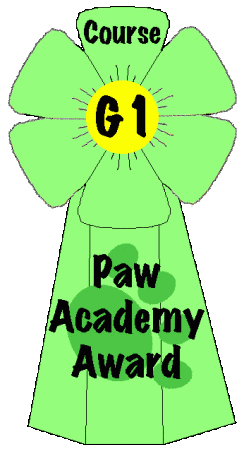 Finished the G 1- Pawpreds course, 04.06.15